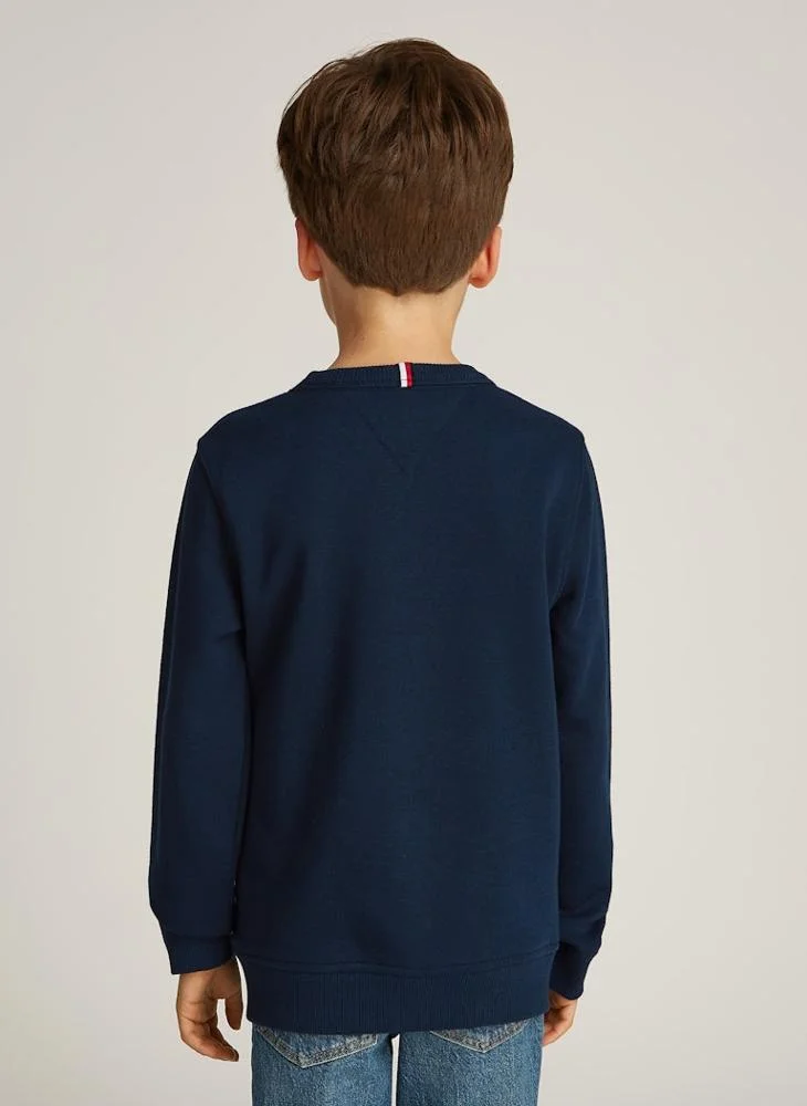 TOMMY HILFIGER Kids Monotype 1985 Logo Label Regular Sweatshirt