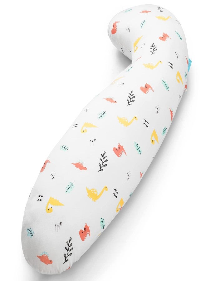 BYRIVER 35" Contour Cooling Cute Body Pillow for Kids Girls Boys, Child Hug Pillow for Sleeping, Washable Cotton Dinasour Pillow Cover, Gifts for Kids (KL) - Image 1