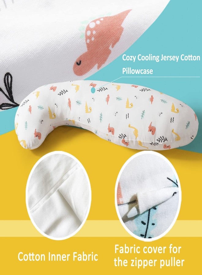 BYRIVER 35" Contour Cooling Cute Body Pillow for Kids Girls Boys, Child Hug Pillow for Sleeping, Washable Cotton Dinasour Pillow Cover, Gifts for Kids (KL) - Image 3