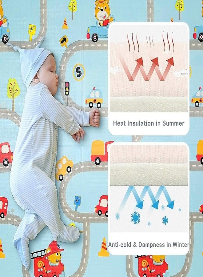 ADKD Double Sided Waterproof & Foldable Baby Crawling Play Mat With Reversible Design-Color & Print Design May Vary,1 Count,Multi - Image 4