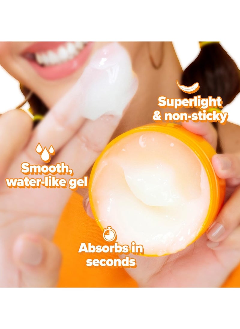 Aqualogica Glow+ Hydra Gel Moisturizer with Vitamin C & Papaya | 24-Hour Intense Hydration | Weightless Water-Like Gel Texture | Non Sticky & Quick Absorbing for Glowing Skin | 200 g  - Image 4