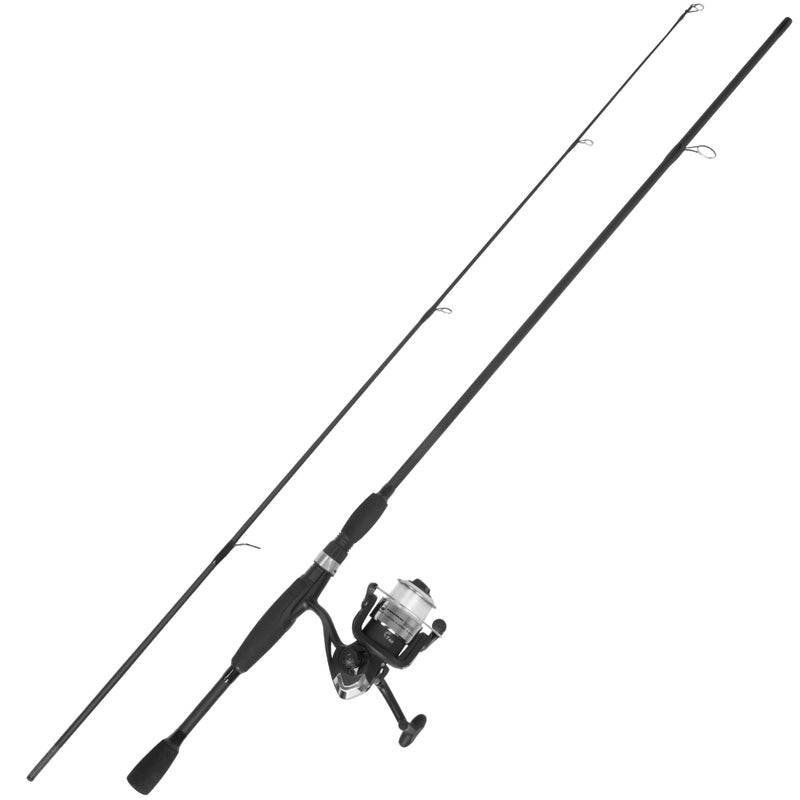 Wakeman Fiberglass Fishing Pole - Strike Series Collapsible Rod and Spinning Reel Combo Gear for Catching Walleye, Bass, Trout, and More by Wakeman (Black) - Image 2