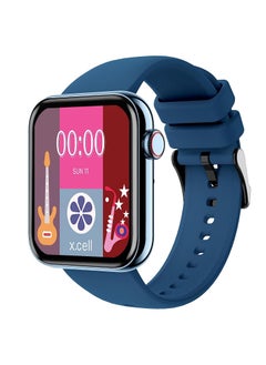 Xcell Xcell G6 Music Smart watch,Arabic Interface, Heart Rate,Blood Pressure,Oxygen Level Monitoring, Receive & Make Calls,Water Resistance: IP67, 1 Week Battery life, Compatibility:IOS/Android-Blue  - Image 1
