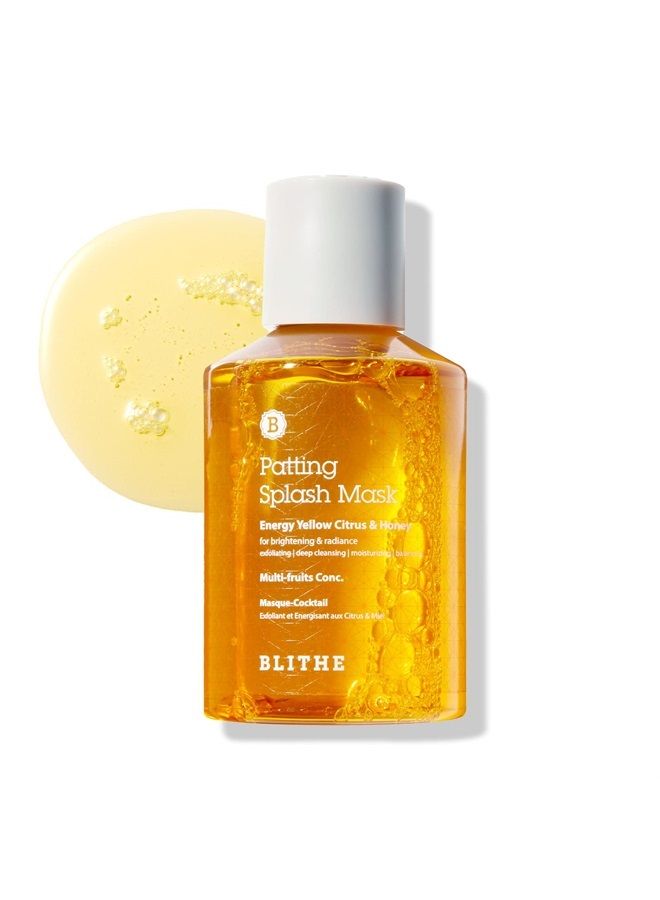 Blithe cleanser face wash, dry skin face wash Patting Splash Mask Yellow Honey for Glowing Skin - Chemical Exfoliant for Face Vitamin C Energy Boost, Korean AHA Lactic Acid Facial Wash with Citrus for - Image 1