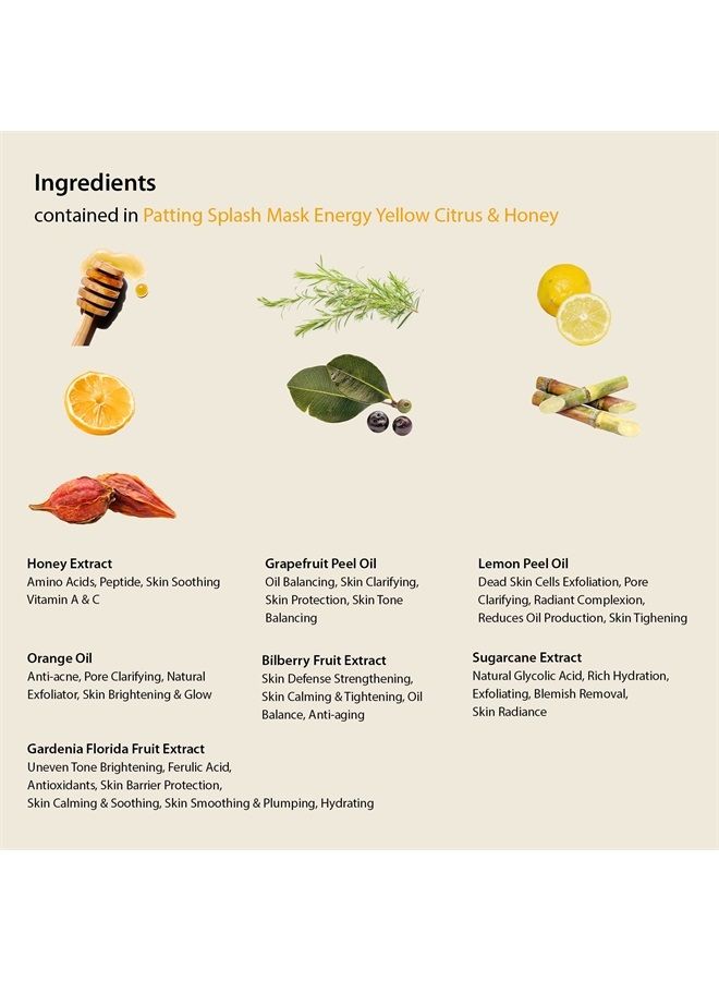 Blithe cleanser face wash, dry skin face wash Patting Splash Mask Yellow Honey for Glowing Skin - Chemical Exfoliant for Face Vitamin C Energy Boost, Korean AHA Lactic Acid Facial Wash with Citrus for - Image 2