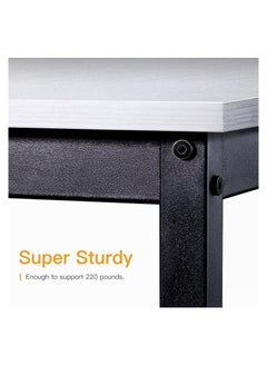 AGD Multi-use L-shaped computer and study desk for home, office and work, white color  - Image 4