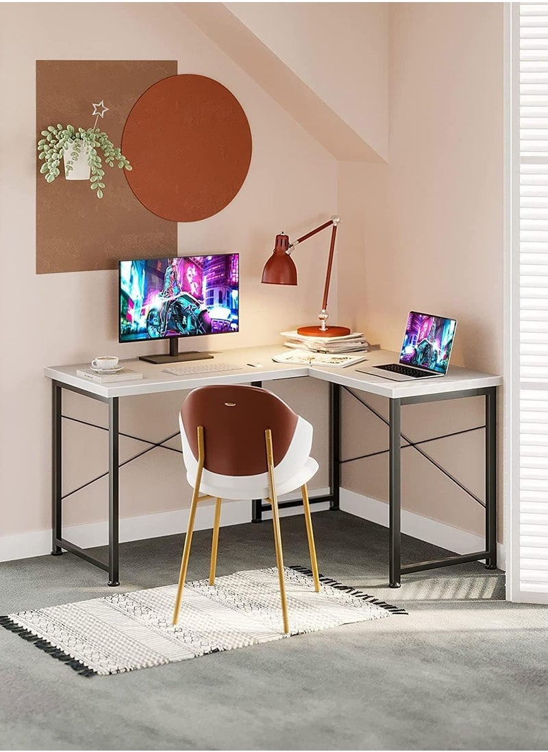AGD - Multi-use L-shaped computer and study desk for home, office and work, white color - Image 1