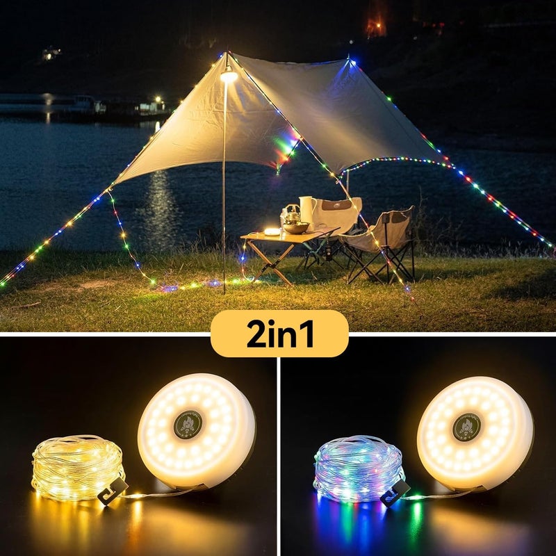 Proxima Direct Storage burden minimized build 10 m Camping String Light 2-in-1 Roll Up LED Fairy Lights Rechargeable IP67 Waterproof for Ramadan Kareem Eid Mubarak Diwali Party Indoor Outdoor Decorations (Multi-color) Global flexible sizing options - Image 2