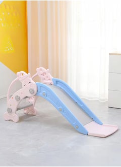 Funz Kids Slide for Toddlers Age 1-4 Indoor Baby Plastic Slide Outdoor Climber Freestanding Playset with Basketball Hoop  - Image 4
