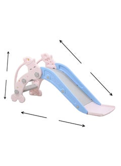 Funz Kids Slide for Toddlers Age 1-4 Indoor Baby Plastic Slide Outdoor Climber Freestanding Playset with Basketball Hoop  - Image 2