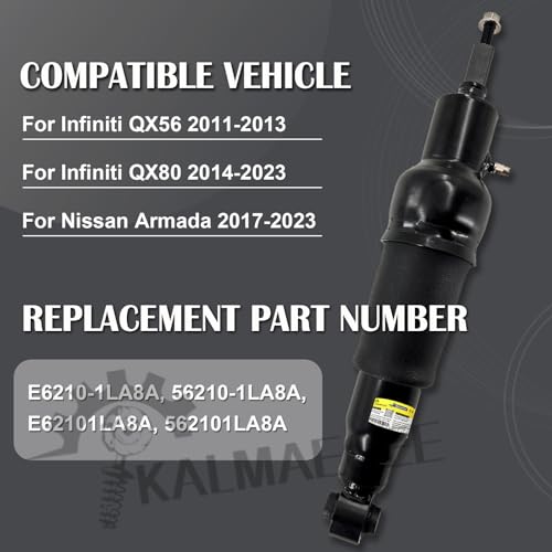 Kalmaegee 2PCS Rear Air Shock Absorber Struts without Hydraulic Compatible with Infiniti QX56 2011-2013, for Infiniti QX80 2014-2023, for Nissan Armada 2017-2023 - Image 2