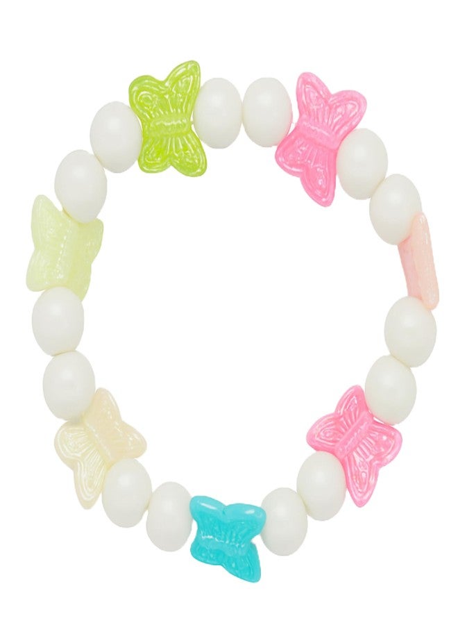 Kailash Creation Kids Girls Colorful Butterfly Cute Beaded Bracelet – Stretchable Elastic Hand Accessory for Birthday, Party & Daily_Wear Stylish | Anti Tarnish Bracelets (Butterfly, Pack of 1) - Image 1