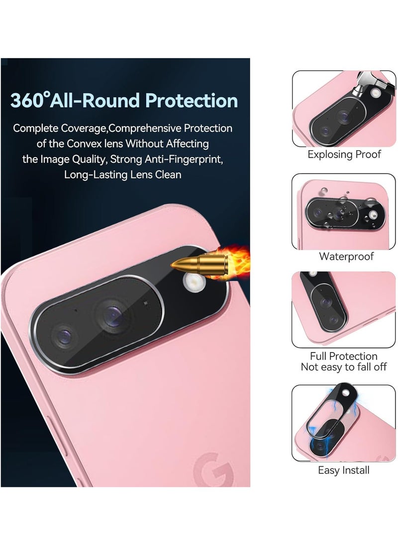 2 Pack Camera Lens Protector for Google Pixel 9 , 9H Hardness [HD Clarity] Case Friendly Anti-Scratch, Bubble Free  - Image 2