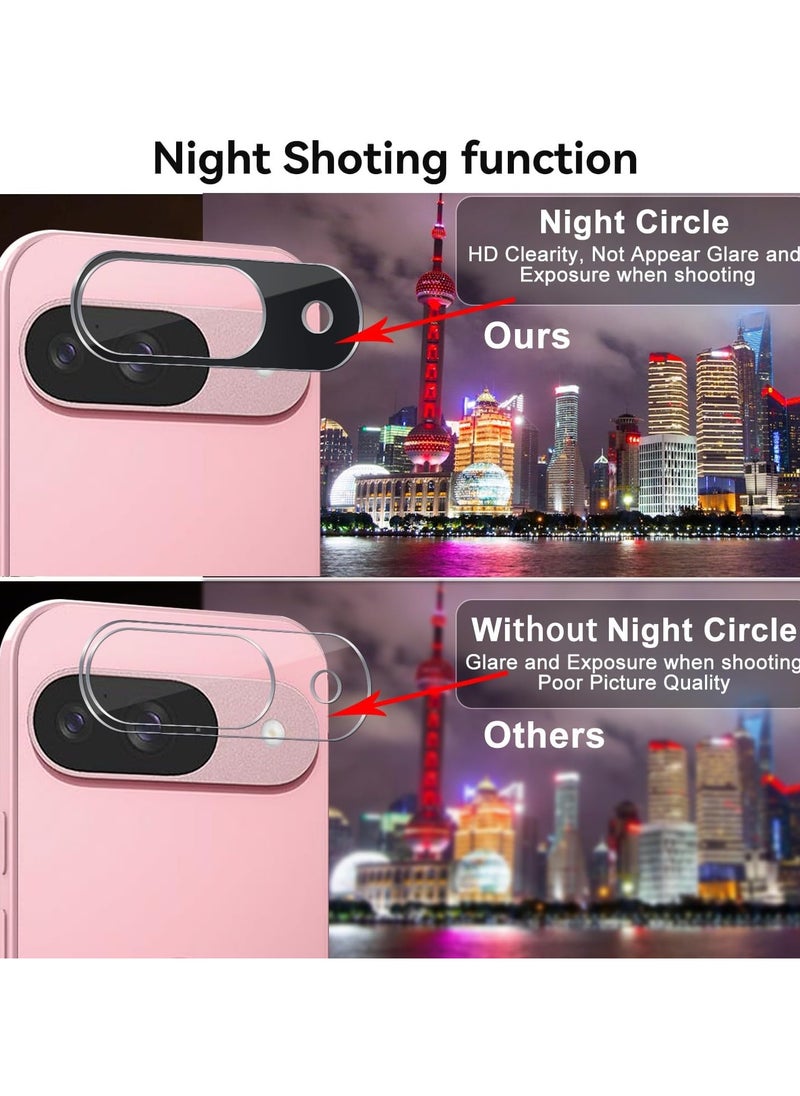 2 Pack Camera Lens Protector for Google Pixel 9 , 9H Hardness [HD Clarity] Case Friendly Anti-Scratch, Bubble Free  - Image 3