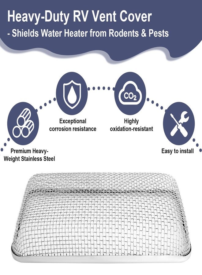 Wadoy RV Furnace Vent Cover,Flying Insect Bug Cover,Stainless Steel Screen to Protect RV Water Heater from External Creature,7.5''x 4.1''x 1.3'' - Image 4