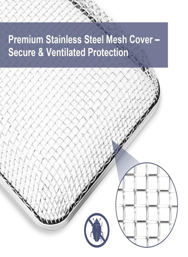Wadoy RV Furnace Vent Cover,Flying Insect Bug Cover,Stainless Steel Screen to Protect RV Water Heater from External Creature,7.5''x 4.1''x 1.3'' - Image 2