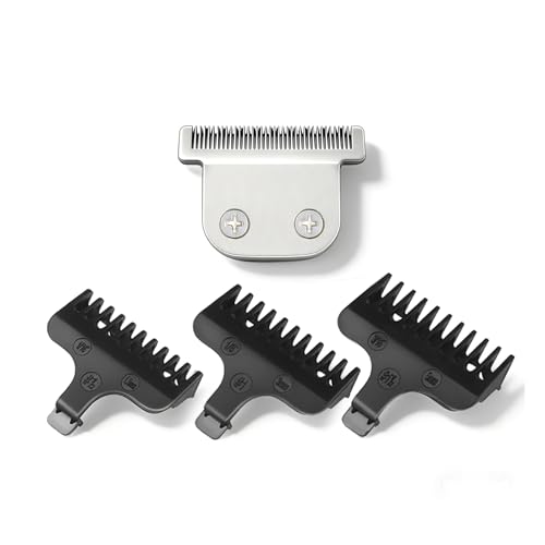 Loarysk 40mm Detachable T-Blade with 3 Guard Combs (1.5mm 3mm 5mm)-Compatible with Wahl Trimmer Models 9864, 9864SS, 9818, 9888, 9867, 9816, WSS3L, SS2L& More (1blade+3 combs) - Image 1