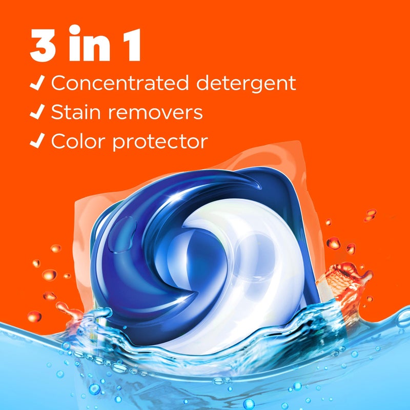 Tide PODS laundry detergent pacs, 3-in-1 Stain Remover, Odor Fighter, Color Protector, 76 Count, HE compatible, Clean Breeze Scent - Image 5