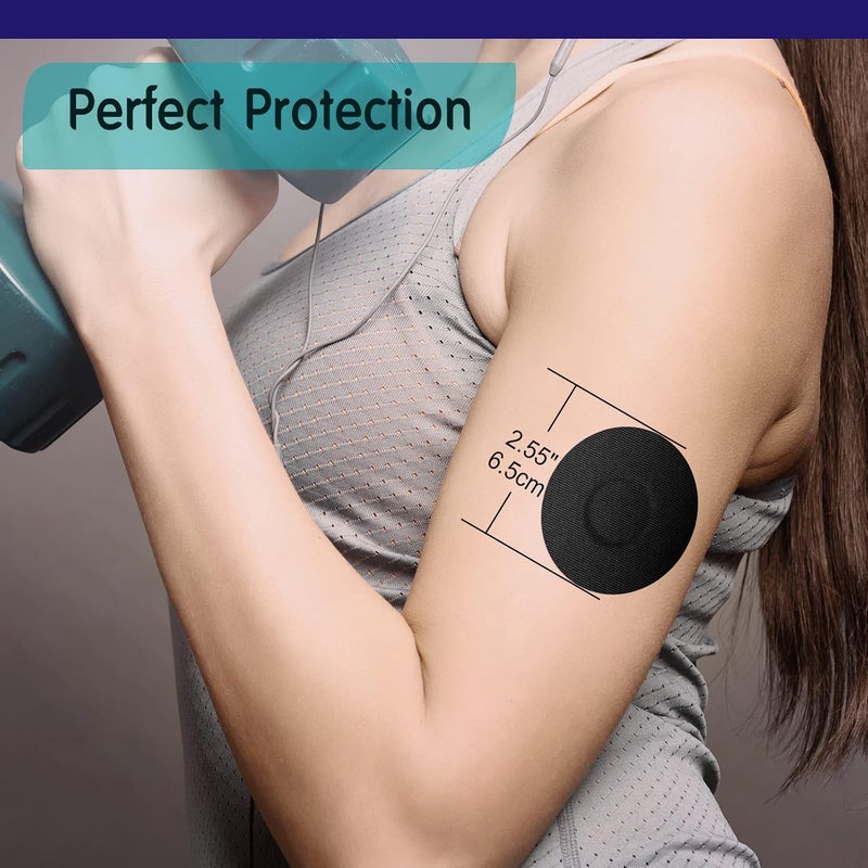 OBUZOO 20Pack Libre 3 Sensor CoversWaterproof Adhesive Patches for Libre3Flexible BreathableSkinFriendly Tapes for Swimming BathingBlack - Image 3