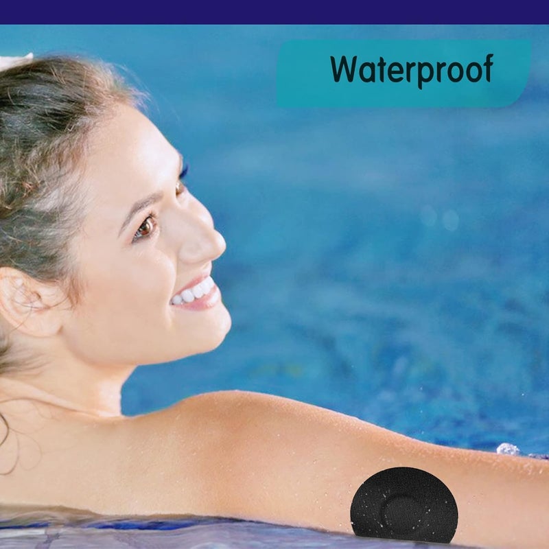OBUZOO 20Pack Libre 3 Sensor CoversWaterproof Adhesive Patches for Libre3Flexible BreathableSkinFriendly Tapes for Swimming BathingBlack - Image 4