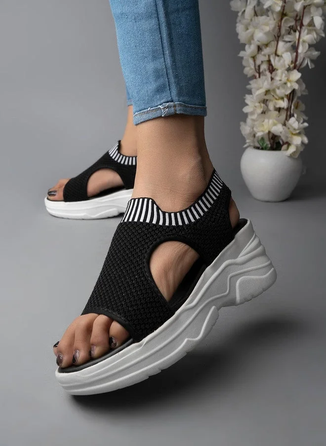 شوتوبيا Shoetopia Woven Design Platform Heels