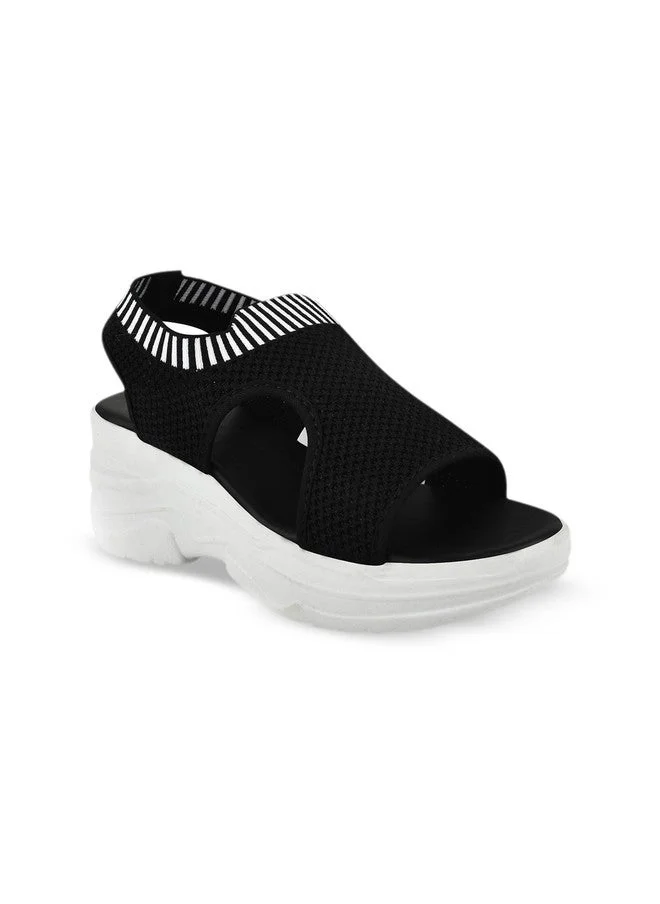 شوتوبيا Shoetopia Woven Design Platform Heels