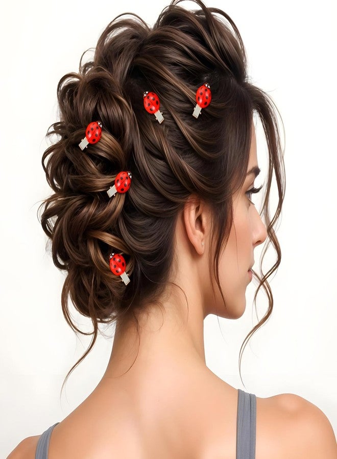 HaiFafafaing 20 Pcs Lady Bug Hair Clips Cute Insect Ladybug Hair Clips For Girls And Women Decorative Funky Hairs Accessories For Back To School Halloween Cosplay Themed Party - Image 4