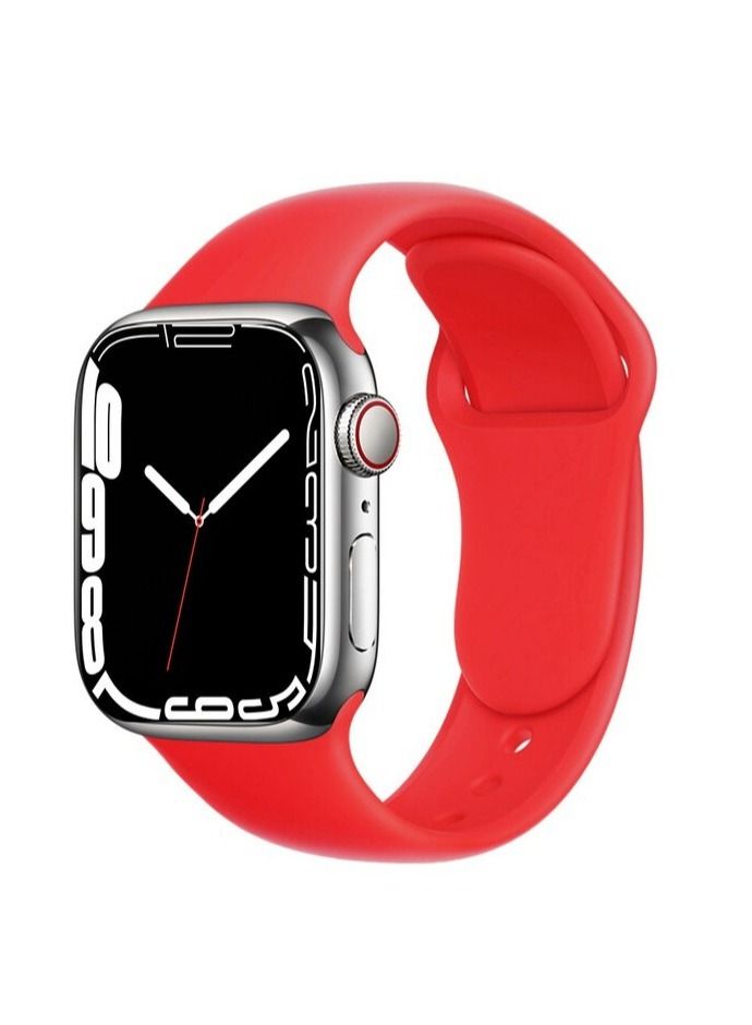 Apple Watch Band 45mm Soft Silicone Sport Band Replacement Wrist Strap Compatible for iWatch Apple Watch Series 7 (45mm) - Image 1