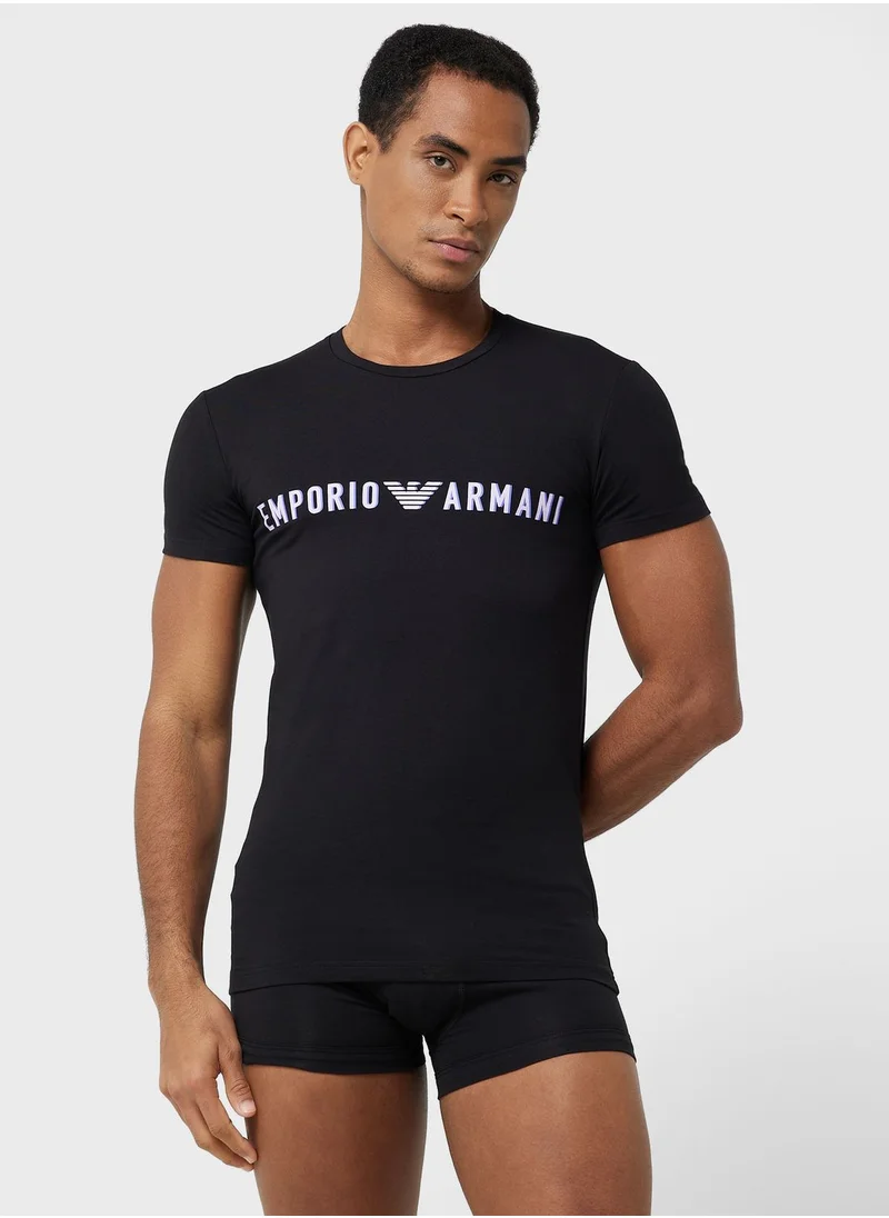EMPORIO ARMANI Logo T-Shirt & Trunks Set