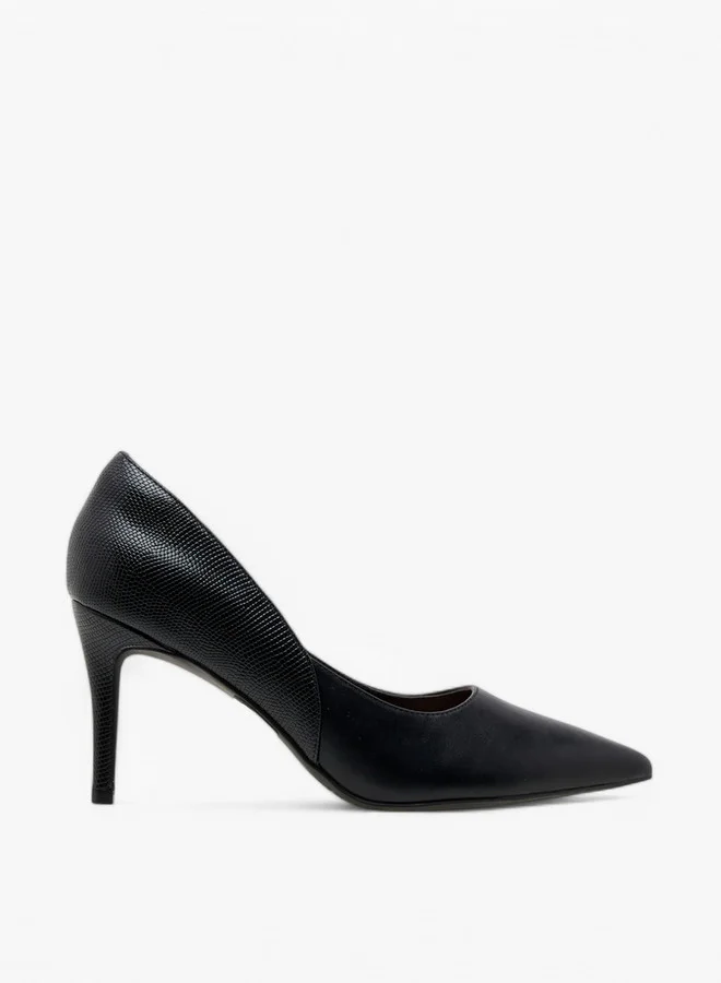 ELLE Women's Solid Pointed Toe Pumps with Stilettos Heels