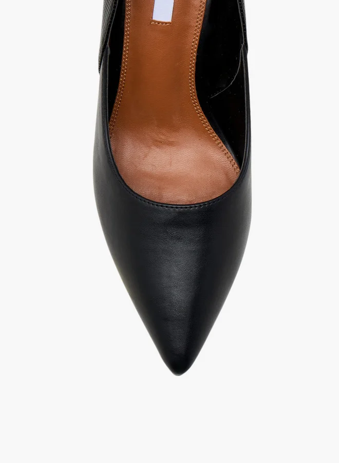 ELLE Women's Solid Pointed Toe Pumps with Stilettos Heels