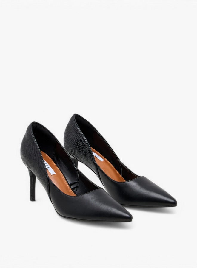 ELLE Women's Solid Pointed Toe Pumps with Stilettos Heels - Image 3