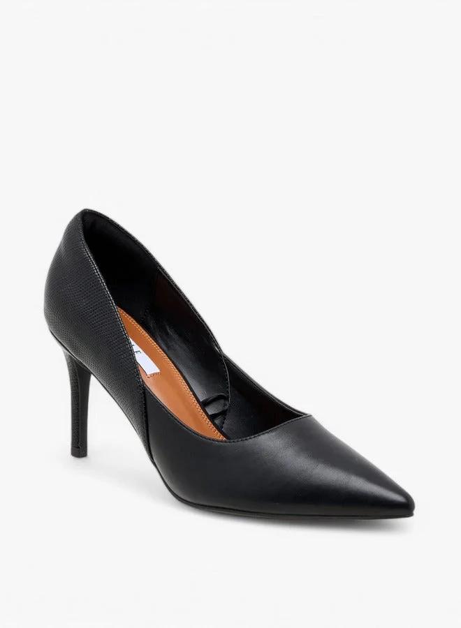 ايل حذاء نسائي بكعب ستيليتو مدبب بلون سادة