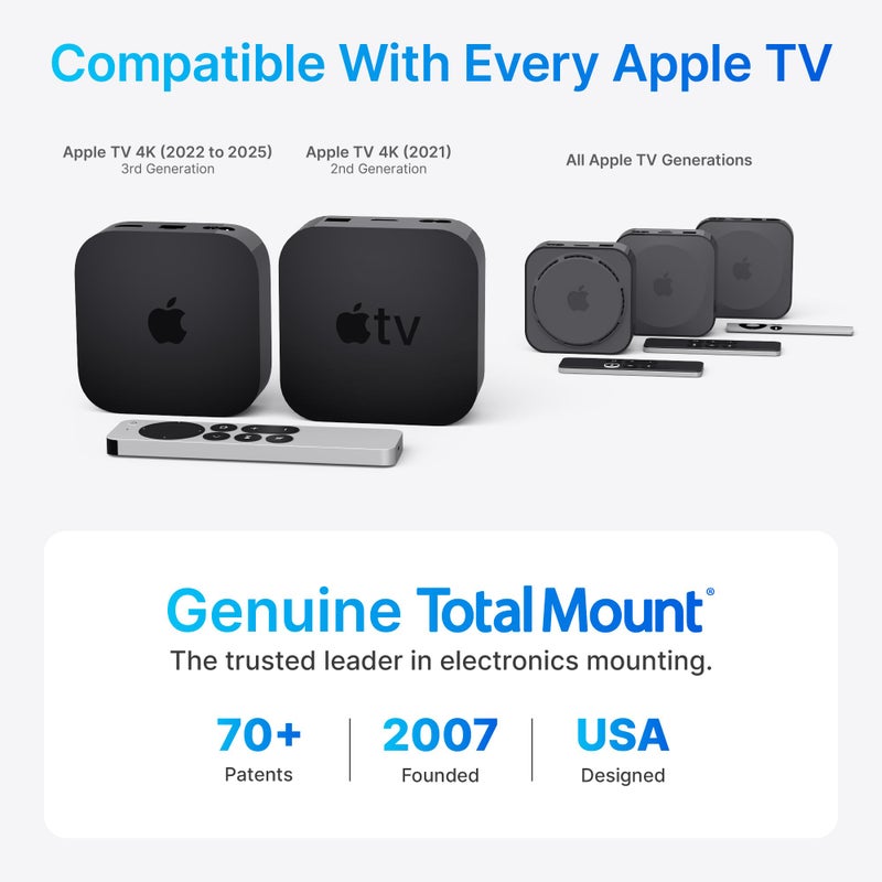 TotalMount – Apple TV Mount – Compatible with all Apple TVs - Image 3
