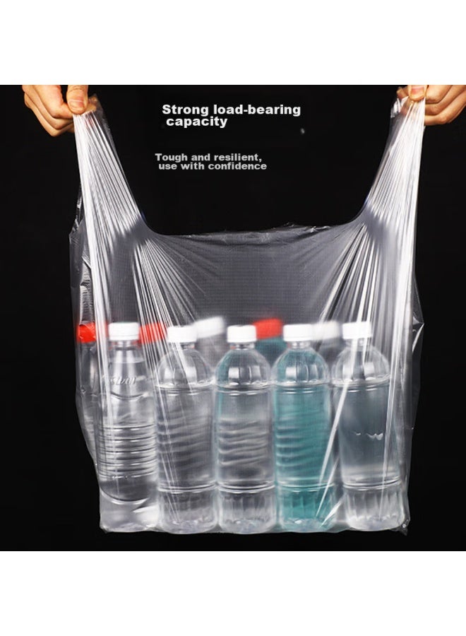 Jiachi Thick Plastic Bags, 100 Count, Handbags, Vest Bags, 22*35cm, Vest Bags, Packaging Bags, Supermarket Shopping Food Bags - Image 2