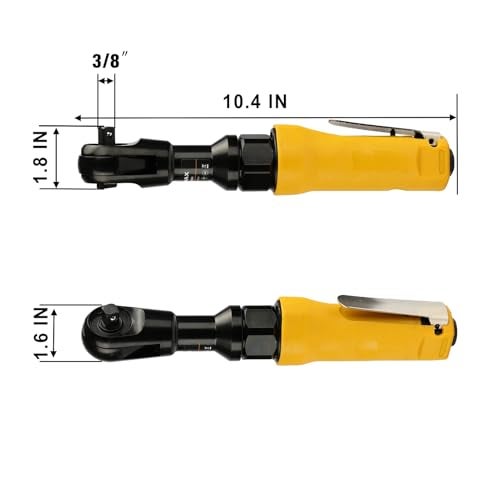 FORNAX 3/8" Air Ratchet Wrench, 60 Ft-Lbs Max Torque, 160 RPM Pneumatic Ratchet Tool with 1/4" NPT Inlet, Lightweight Aluminum Housing, Forward/Reverse Control, for Auto Repair & DIY - Image 5