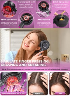 MissTiara Upgrade 2 in 1 Hair Oil Applicator，Electric Hair Brushes for Hair Growth,Hair Oil Applicator Scalp Massager,IPX7 Waterproof Oil Dispenser for Hair  - Image 5