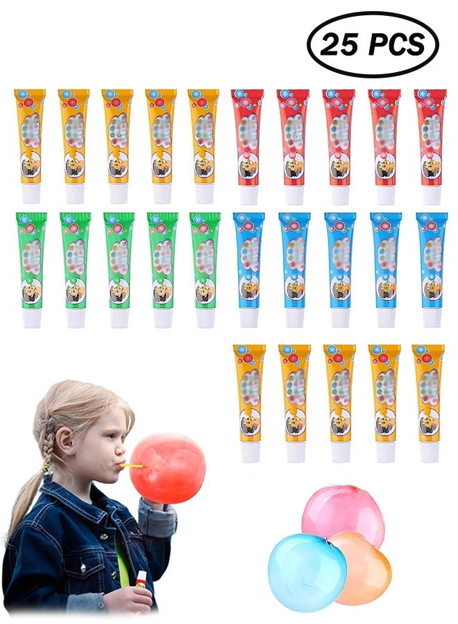 25 PCS Blow Plastic Bubbles Toy Set, Large Bubble Balloons Bubble Blowing Products Collection Kid-Friendly Bubble Blowing Toys for Kids Outside Party Birthday Gift Toddler Outdoor Toys(Random Number of Each Color)  - Image 1