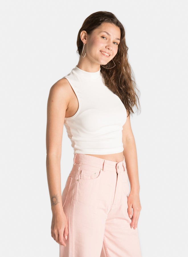 Marco Bergamo CROPPED RIBBED TOP  - Image 1