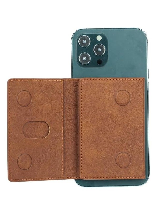 Wallet for Men and Women | Slim Bifold Credit Card Holder Wallet | Men's Business Card Case | Genuine Leather Front Pocket wallet with (Brown)  - Image 2