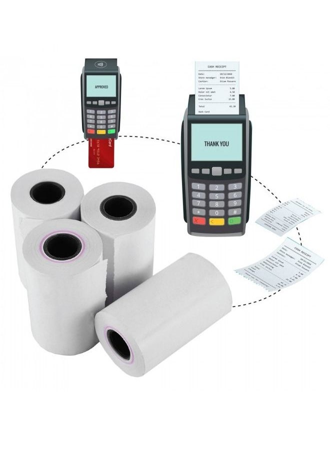 Generic Cash Register Paper 57x40 mm Printed thermal POS Paper Receipt 10 Rolls  - Image 2