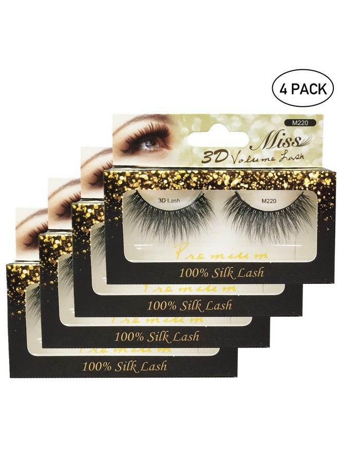 Miss Lashes 4 أزواج رموش ميس لاش 100% مصنوعة يدوياً رموش ثلاثية الأبعاد حجم M232 - Image 3