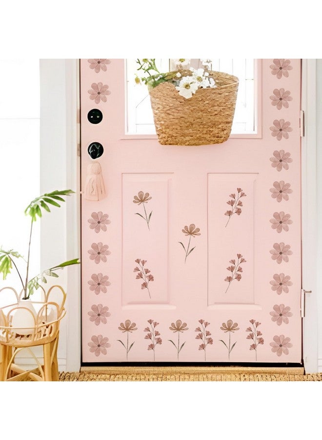 YouRfocus Daisy Wall Decals | 84 PCS Boho Flower Stickers for Girls' Rooms, Playrooms, and Nurseries | Dual Layer Print for High Coverage | Removable Peel and Stick Wall Decor (Pink-B) | 12 Sheets - Image 3
