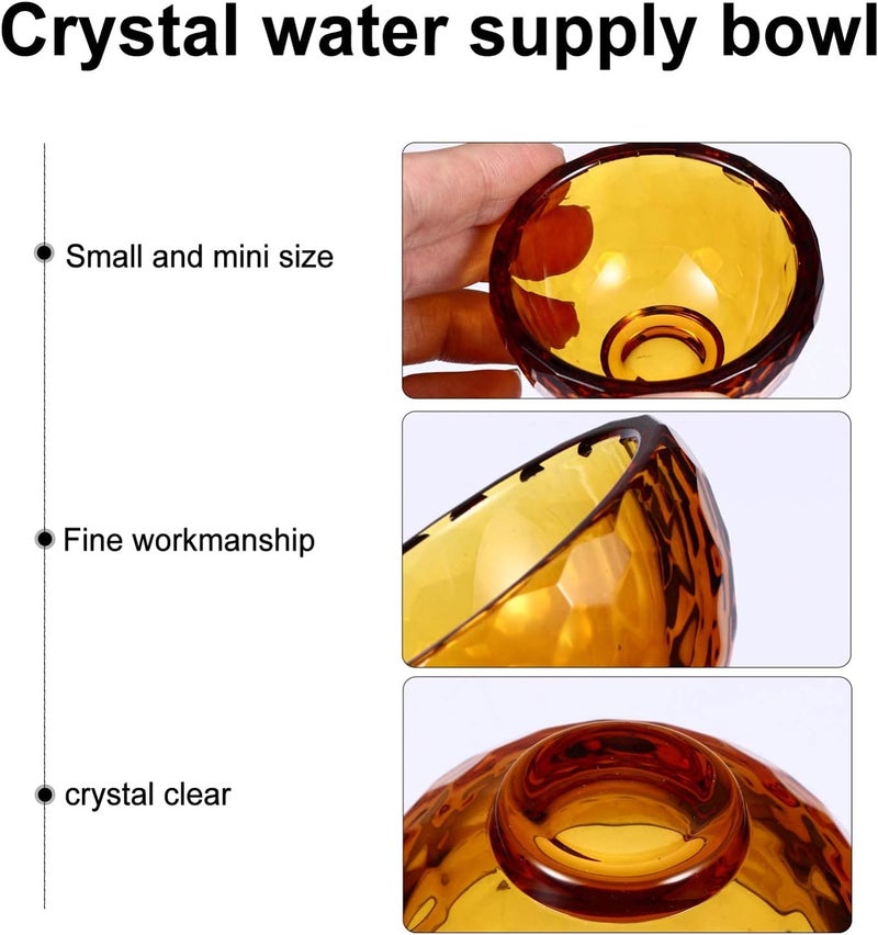 IMIKEYA 4pcs Buddhist Water Offering Bowl Crystal Holy Water Bowl Religion Container Glass Buddha Cup Mini Votive Tealight Holder for Yoga Meditation Altar Buddhist - Image 5