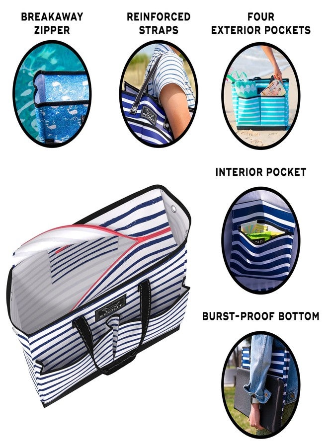 سكاوت حقيبة سكوت بي جيه - حقيبة حمل كبيرة متعددة الاستخدامات للنساء والممرضات والمعلمات والأمهات، مزودة بسحاب و4 جيوب خارجية للتنظيم...، بتصميم أنيق، كبيرة الحجم - Image 4