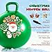 ZOOJOY Hopper Ball for Kids 38 18 in Green Hippity Hop Balls Bouncy Ball with Handle for Boys Girls Indoor Outdoor Play Inflatable Christmas Balls Bounce Hopping Toys with Pump - Image 4