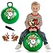 ZOOJOY Hopper Ball for Kids 38 18 in Green Hippity Hop Balls Bouncy Ball with Handle for Boys Girls Indoor Outdoor Play Inflatable Christmas Balls Bounce Hopping Toys with Pump - Image 2