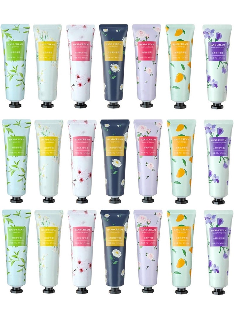 CLENEA 21 Packs Hand Cream Gift, Hand Moisturizing Cream, Extra-Moisturizing Lotion for Women, Natural Plant Scents - Perfect for Mother's Day, Christmas, Birthday - Image 1