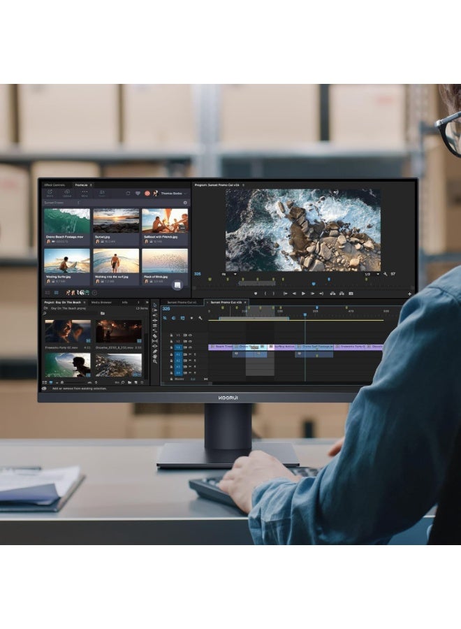 KOORUI 27″ 4K UHD (3840×2160) 60Hz IPS Monitor – 95% DCI-P3, FreeSync & G-Sync, HDMI & DisplayPort, VESA Mountable, Ultra-Thin Design - Image 3