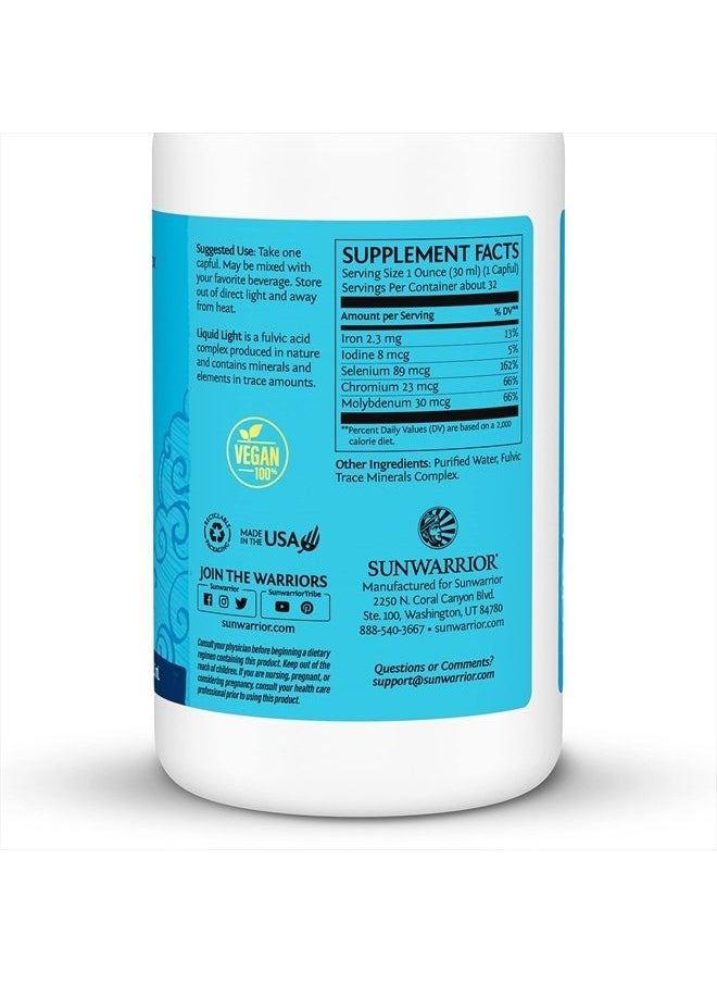 Sunwarrior Fulvic Acid Trace Minerals Drops Supplement Organic Liquid Mineral Water Drops Vegan | Plant Based Liquid Light Mineral Complex 32 Fl Oz 32 Servings by Sunwarrior  - Image 2